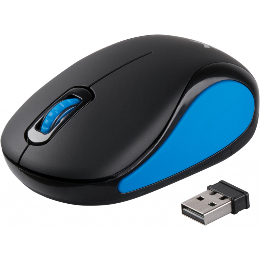 Мишка Vinga MSW-907 black - blue - зображення 1