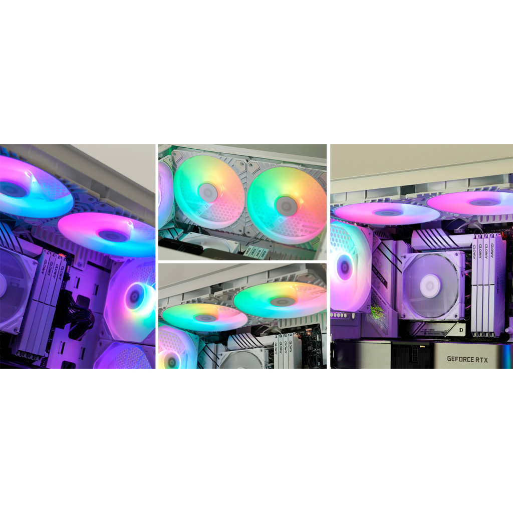 Кулер до корпусу ID-Cooling WF-14025-XT ARGB WHITE - зображення 8