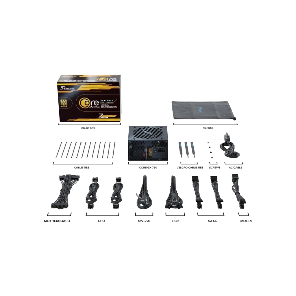 Блок живлення Seasonic 750W BLACK (CORE GX-750-ATX31) - зображення 9
