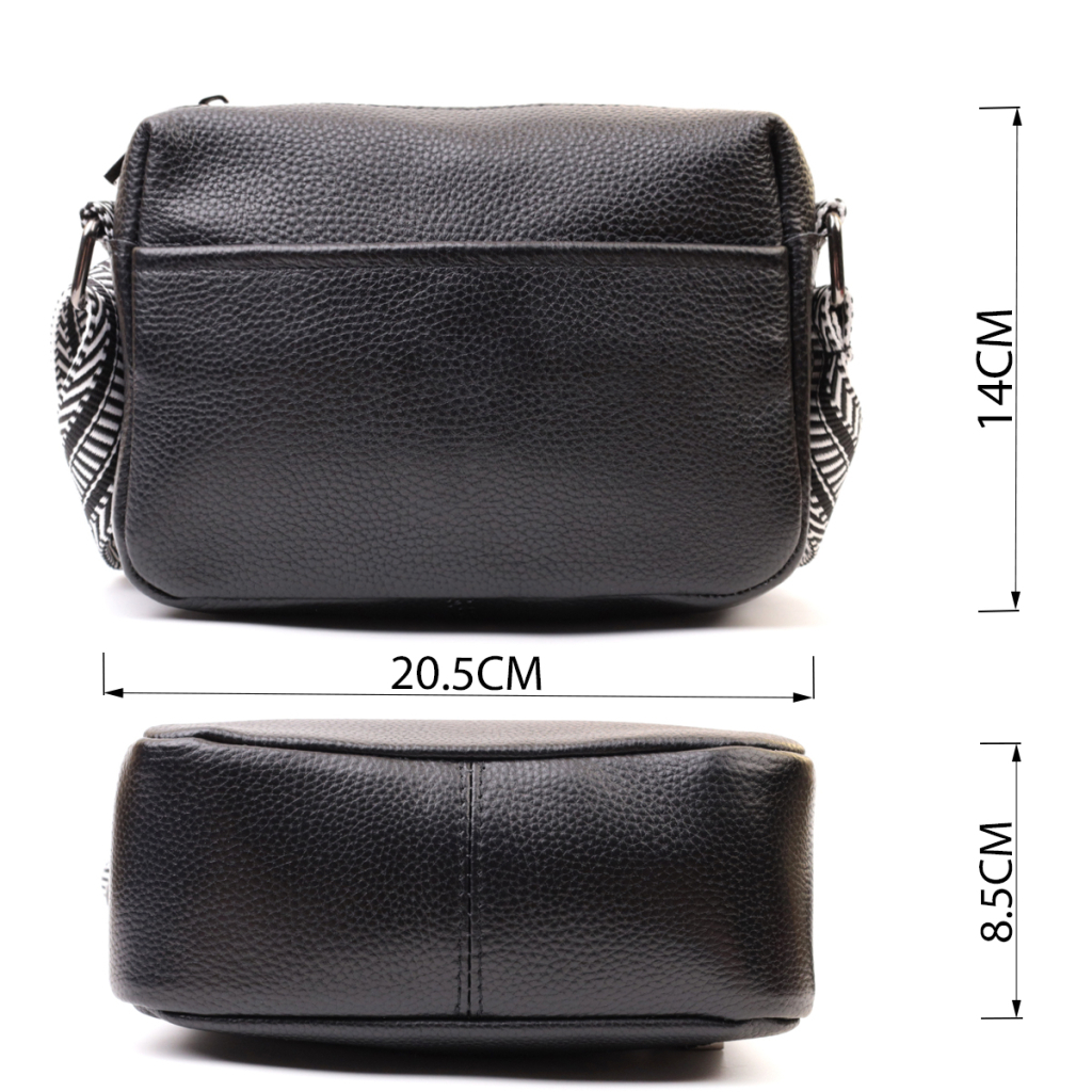 Сумка Vintage З натуральної шкіри Чорна (22606) - зображення 3