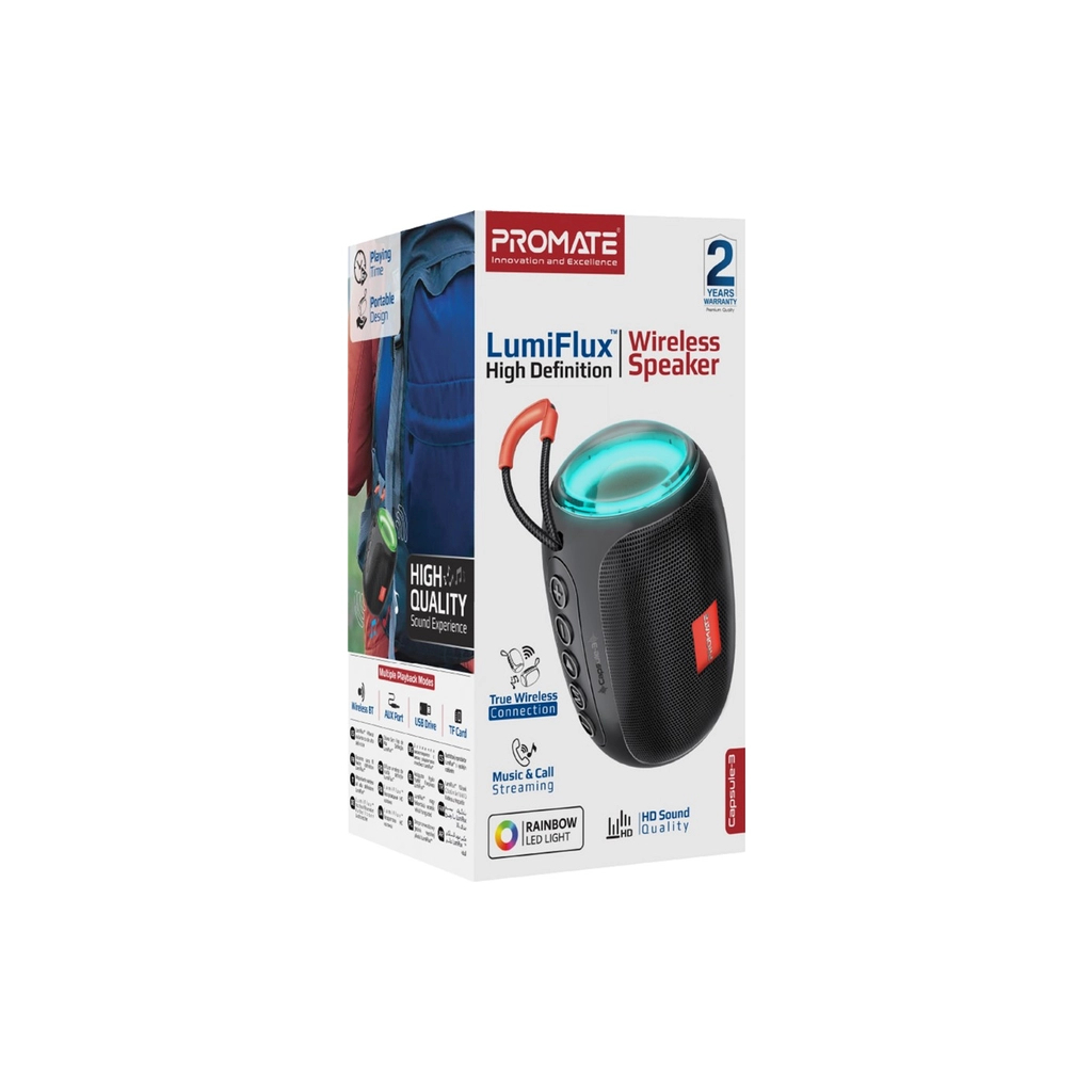 Акустична система Promate Capsule-3 Black (capsule-3.black) - зображення 2