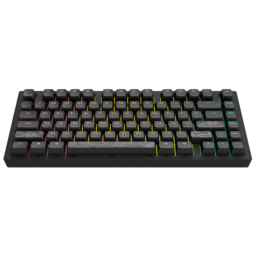 Клавіатура Dark Project ALU81 Terra Nostra PBT RGB Mech G3MS Moonstone Black (DPKB_NOSTRA_81_ANSI_BLACK_UA) - зображення 1