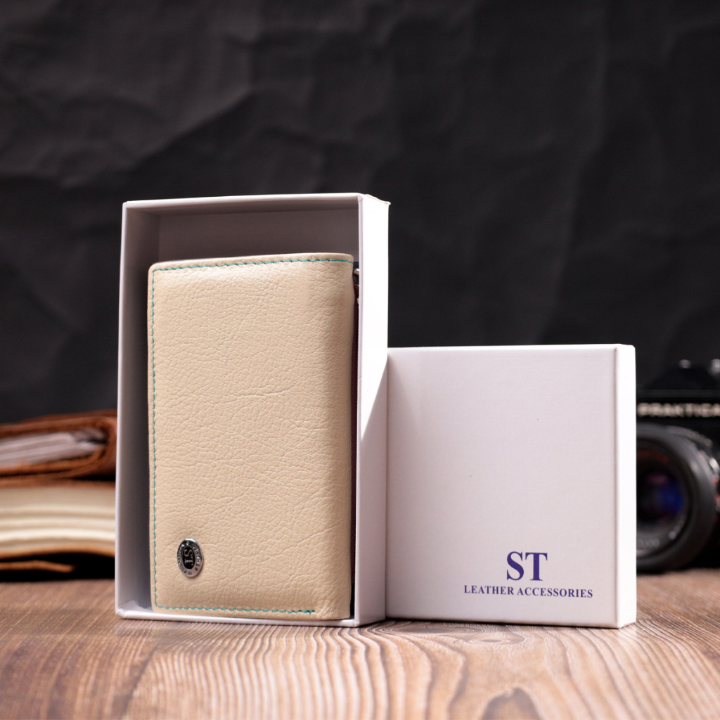 Гаманець ST Leather З натуральної шкіри Різнобарвний (19461) - зображення 10