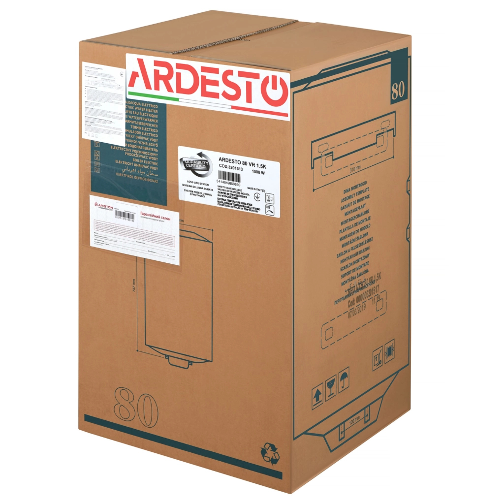Бойлер Ardesto NEU NTS 80 V 1.5K EU2 (4015009) - зображення 8