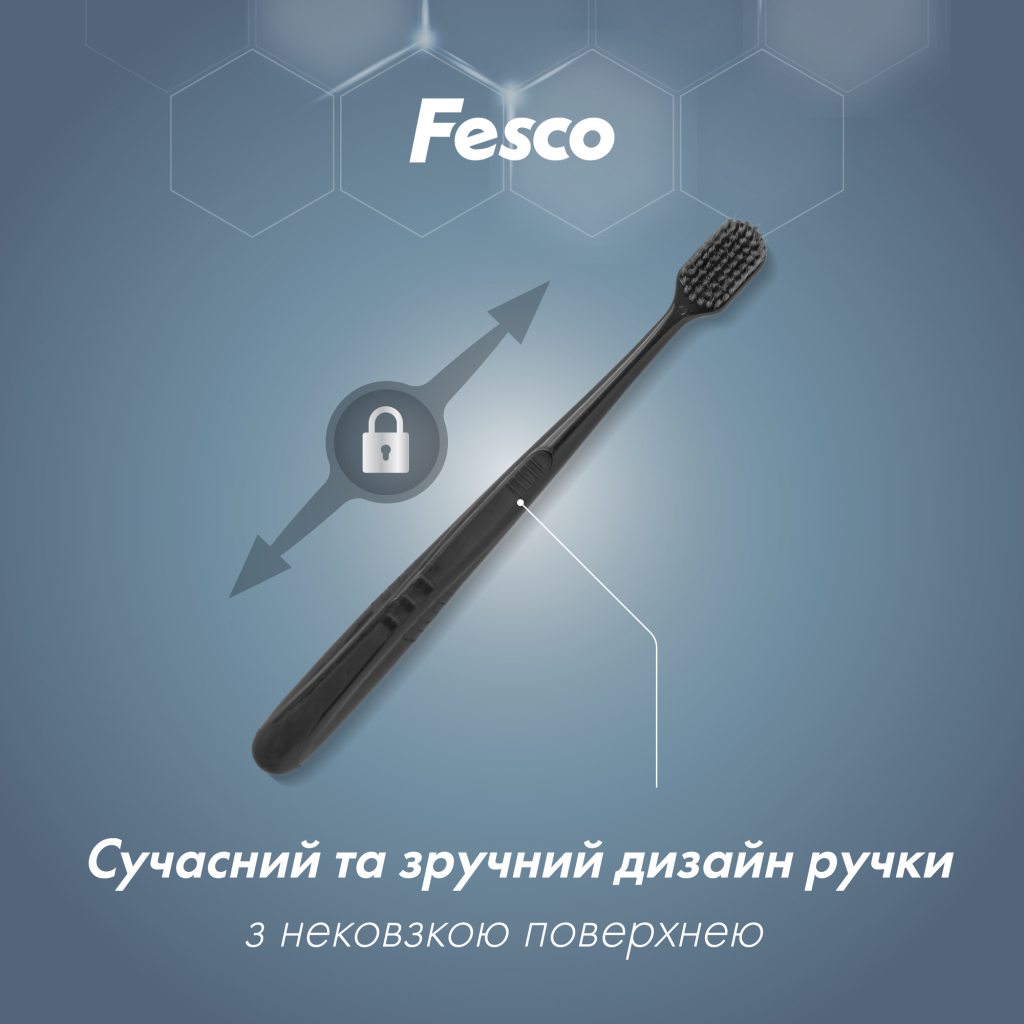Зубна щітка Fesco Black & White Series Soft Чорна (4823098414124) - изображение 3