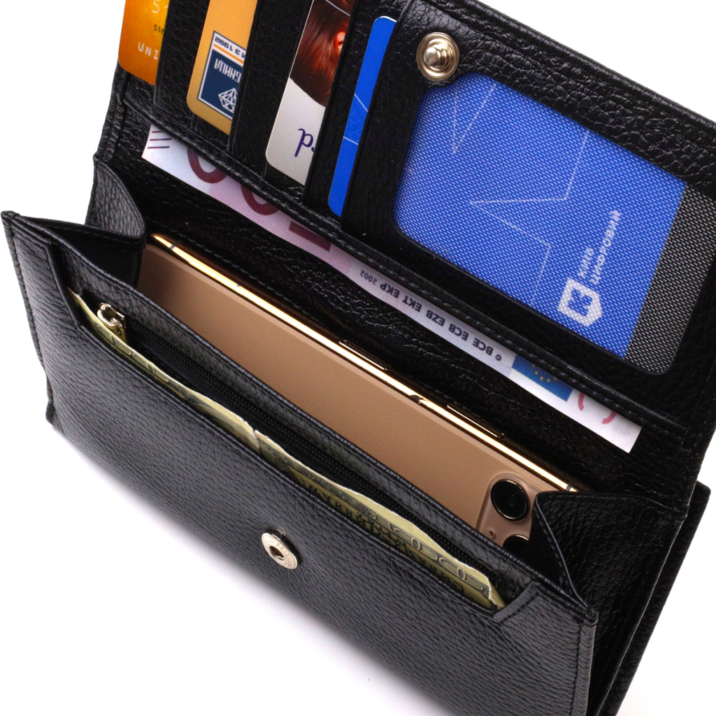 Портмоне Canpellini Унісекс з натуральної шкіри Чорне (21856) - зображення 8