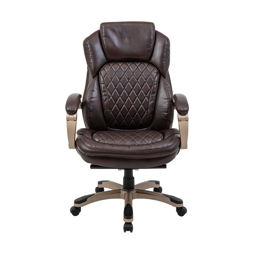 Офісне крісло Richman Преміо Пластик Річ Synchro Шкіра Спліт Темно-коричнева (R00000042322) - зображення 2