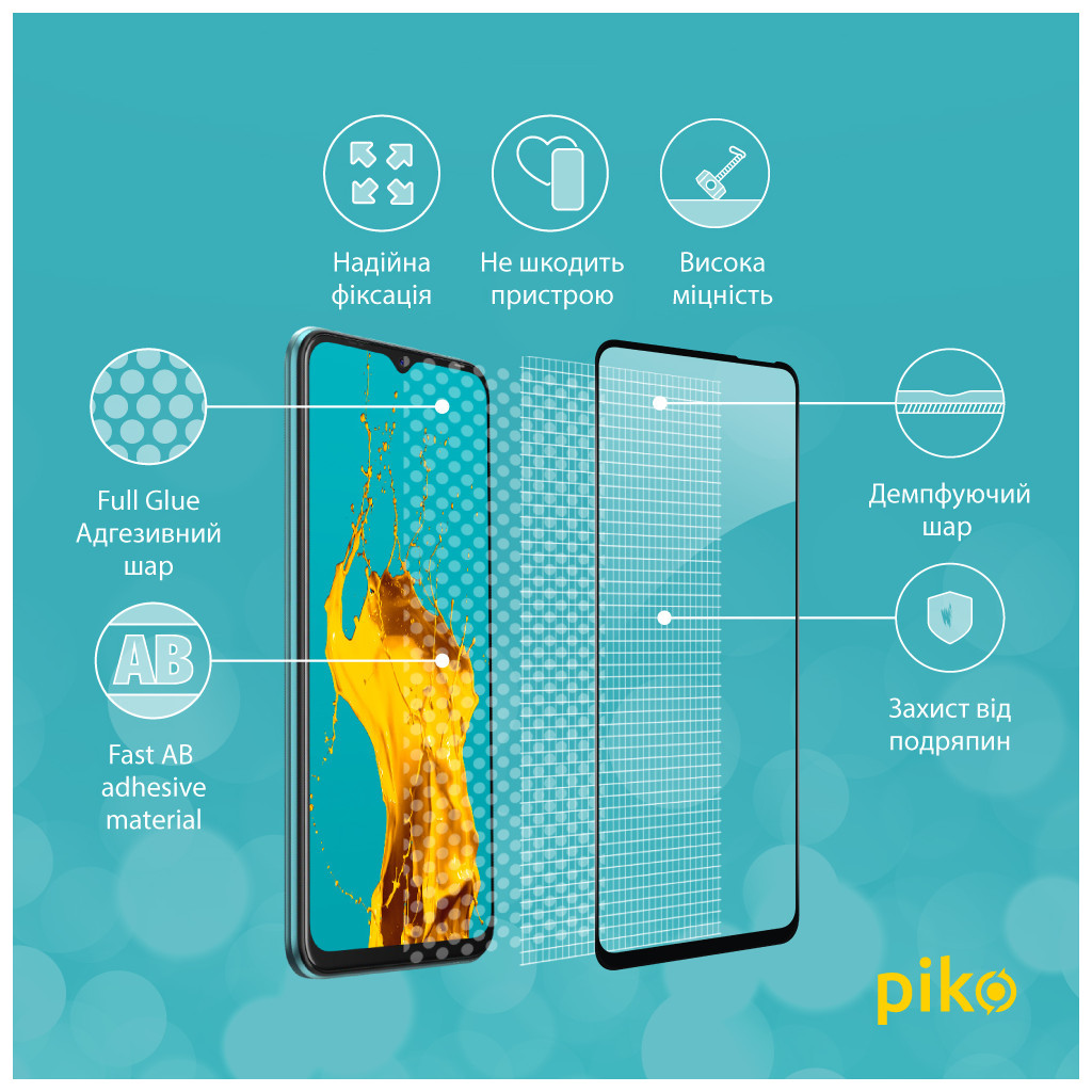 Скло захисне Piko Full Glue Tecno Spark 8C (1283126542497) - зображення 4