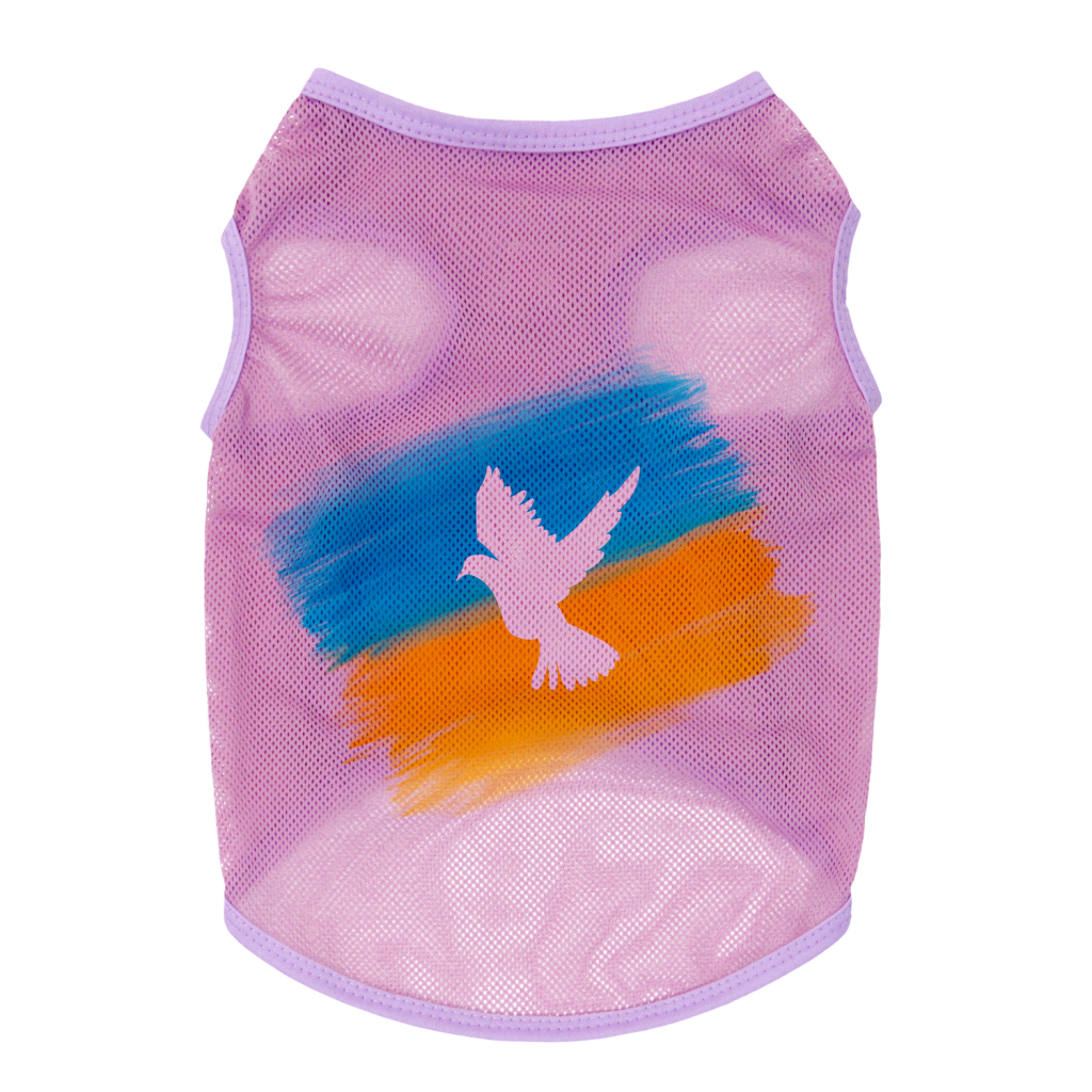 Борцівка для тварин WAUDOG Clothes "Прапор" сітка XS рожева (300-0229-7) - зображення 2