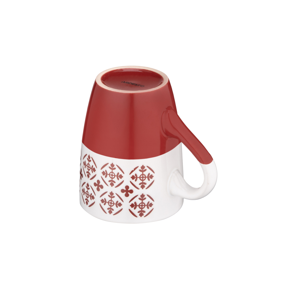 Чашка Ardesto Ornament, 320мл, кераміка, червоно-білий (AR3045R) - зображення 5