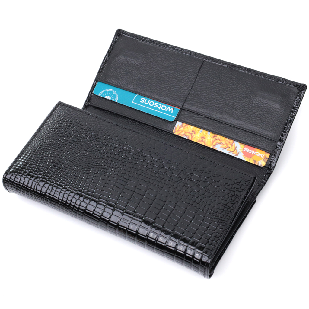 Гаманець ST Leather Шкіряний Чорний (22683) - зображення 7