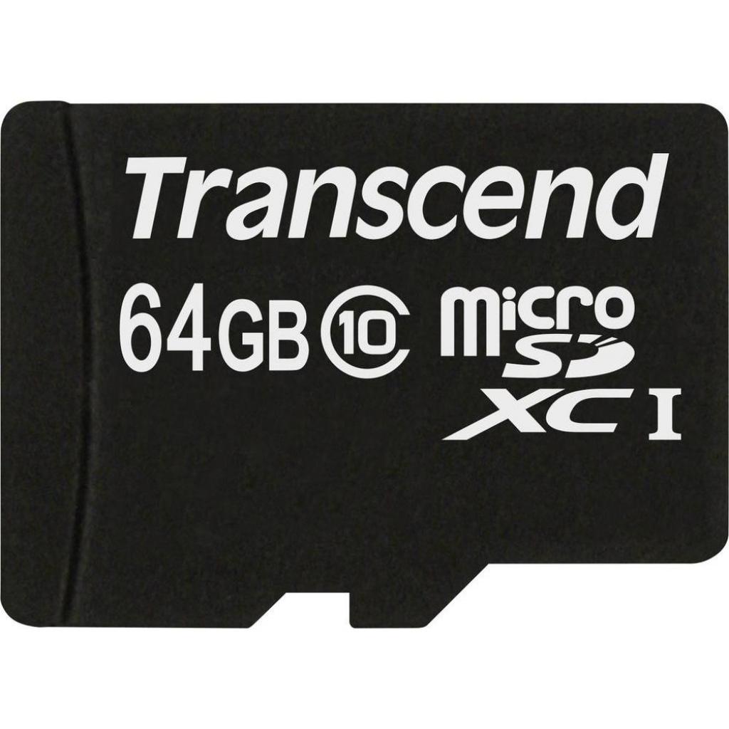 Карта пам'яті Transcend 64GB microSDXC Class 10 (TS64GUSDXC10) - зображення 1