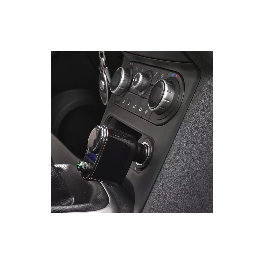 FM модулятор Baseus FM Launcher Locomotive 3.4 A 2 USB (CCHC000001) - зображення 9