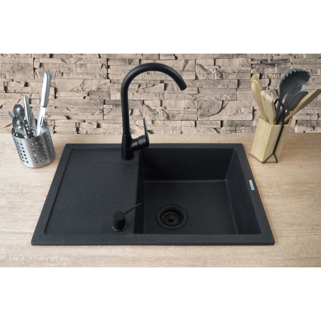 Мийка кухонна Deante Corio ZRC_G113 + зміш. BMO_N62M + дозатор ZZZ_B00D (ZRCC2113) - зображення 4