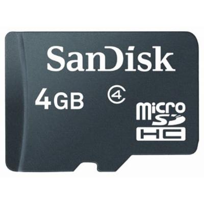 Карта пам'яті SanDisk 4Gb microSDHC Class 4 (SDSDQM-004G-B35) - зображення 1