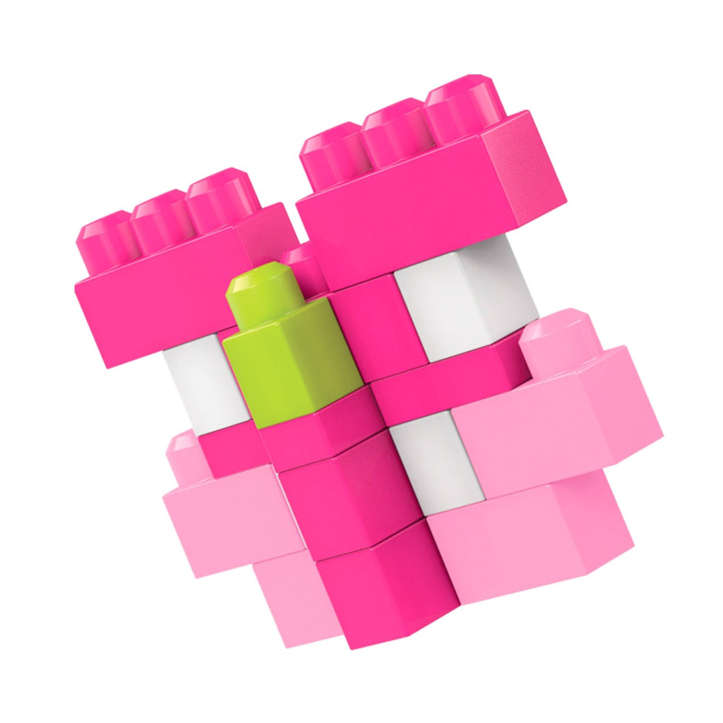 Конструктор Mega Bloks рожевий у мішку 80 деталей (DCH62) - зображення 7