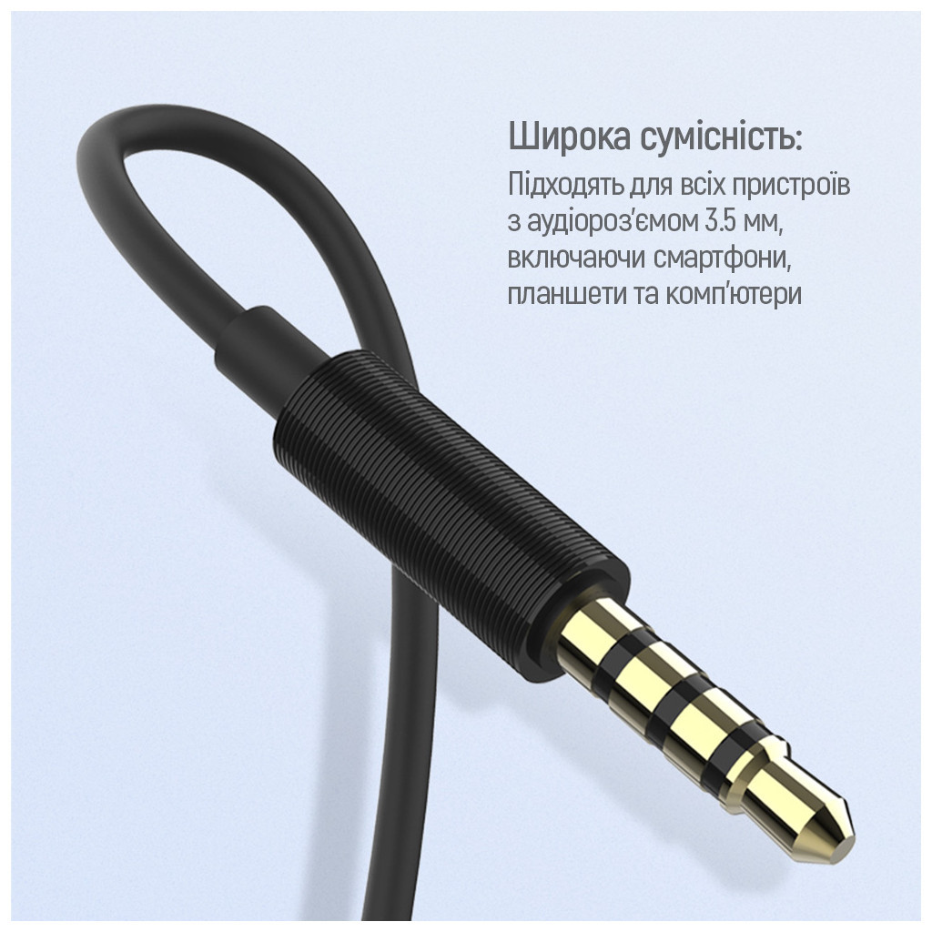 Навушники ColorWay Slim 3.5 mm Wired Earphone Blast 1 Black (CW-WD01BK) - зображення 12