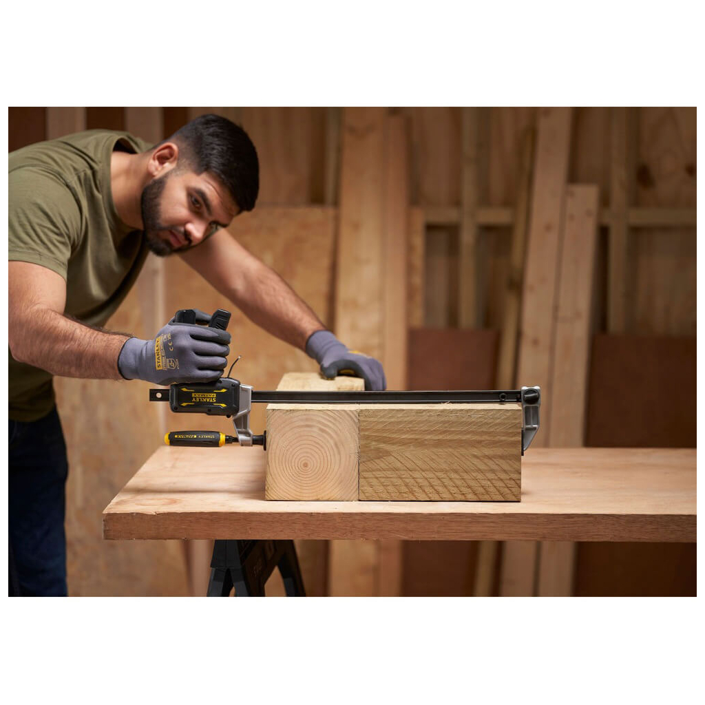 Струбцина Stanley FatMax гібридна, 450мм, тиск мін/макс 136/374 кг (FMHT83007-0) - зображення 3