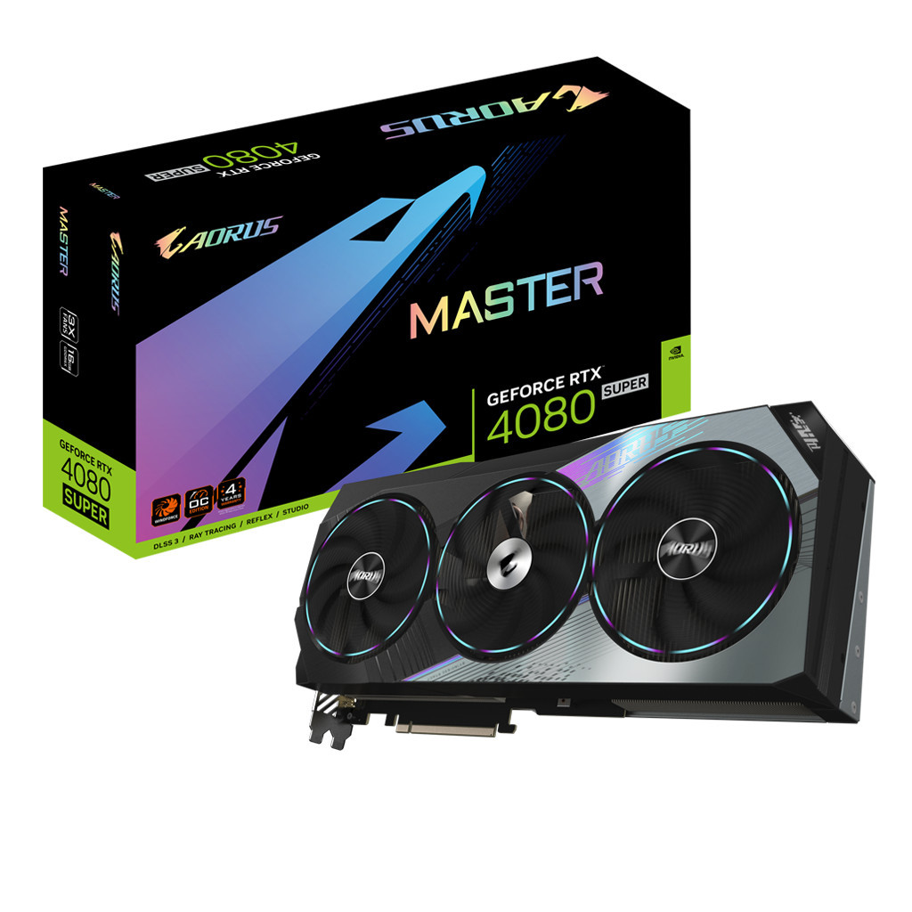 Відеокарта GIGABYTE GeForce RTX4080 SUPER 16Gb AORUS MASTER (GV-N408SAORUS M-16GD) - зображення 2