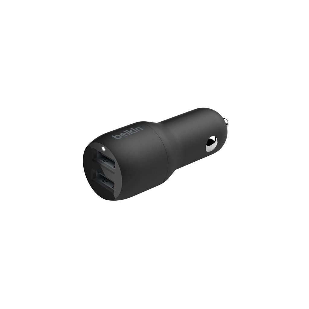 Зарядний пристрій Belkin Car Charger (24W) Dual USB-A, USB-A - USB-C, 1m, black (CCE001BT1MBK) - зображення 2