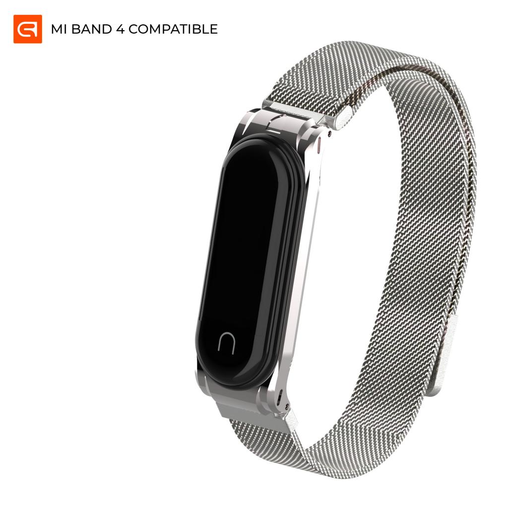 Ремінець до фітнес браслета Armorstandart Milanese Magnetic Band для Xiaomi Mi Band 4/3 Silver (ARM55025) - зображення 1