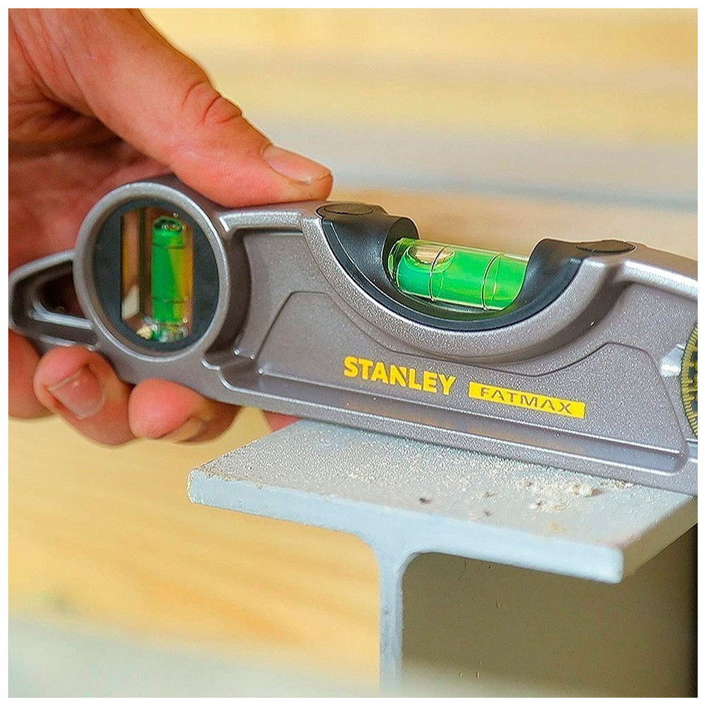 Рівень Stanley FatMax XL TORPEDO, алюмінієвий, 250мм, 3 капсули, магнітний. (0-43-609) - зображення 6