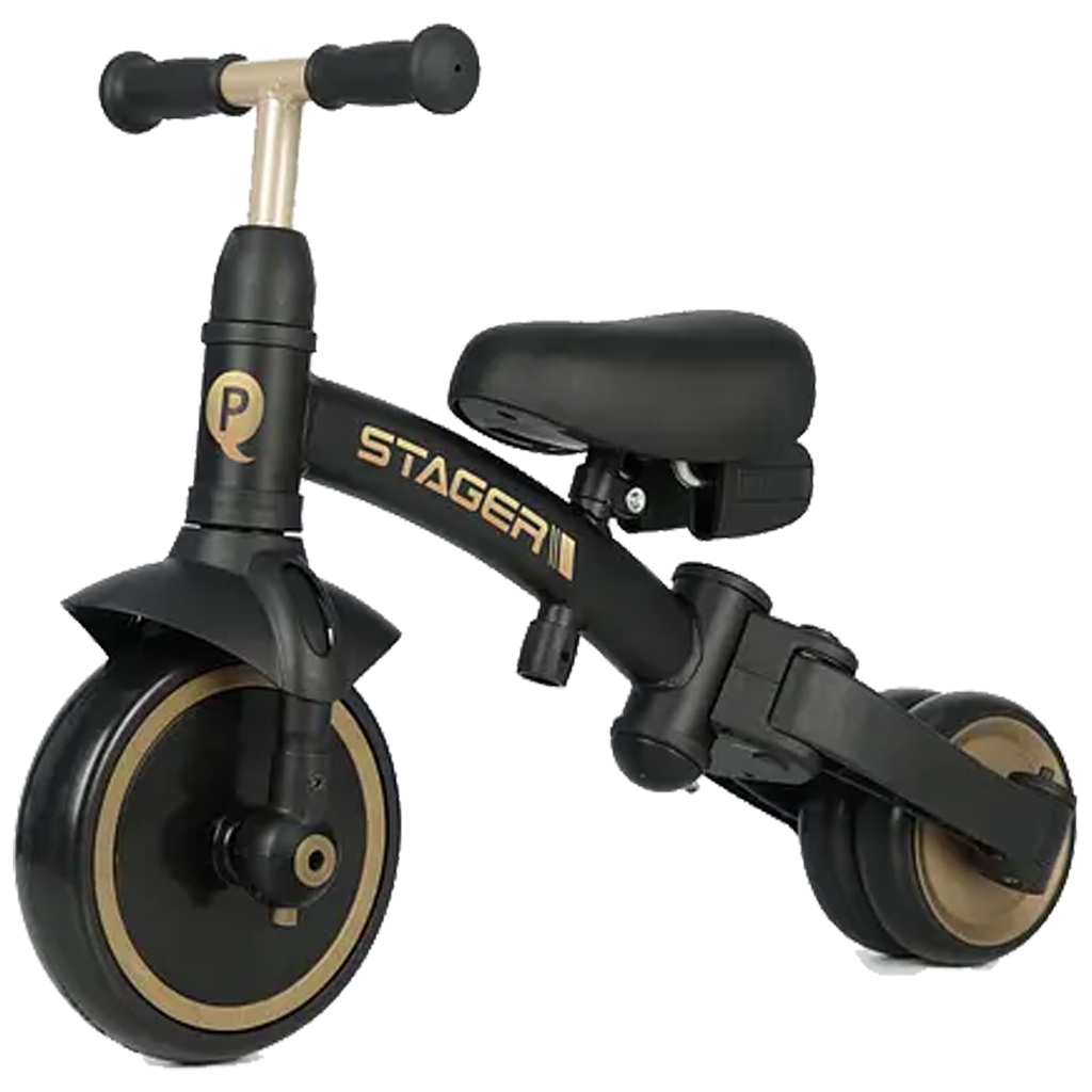 Дитячий велосипед QPlay Stager 3 в 1 з ручкою, біговел, Black (T80STAGERBlack) - зображення 3