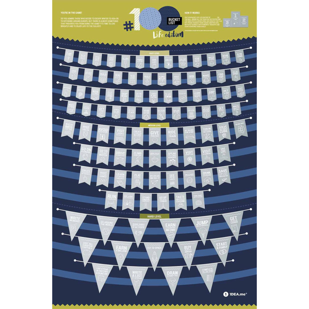 Скретч постер 1DEA.me 100 Справ Bucket List LIFE edition (13017) - изображение 1