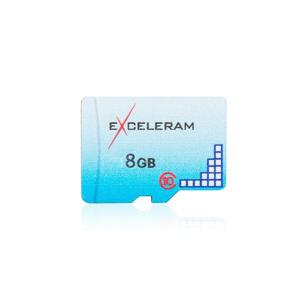 Карта пам'яті eXceleram 8GB microSD class 10 Color series (EMSD0001) - зображення 1