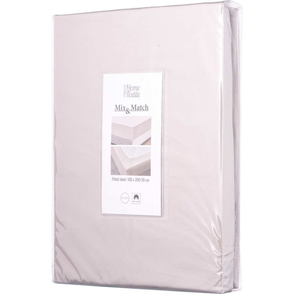 Простирадло Ardesto на резинці Mix&Match сатин 180х200+30 см айворі (ART1820FSC) - зображення 4