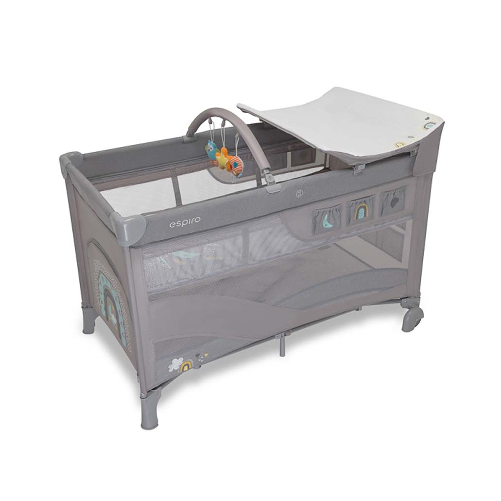 Дитячий манеж Espiro ліжечко Dream 2022 (107 Grey Themes) (205385) - зображення 1