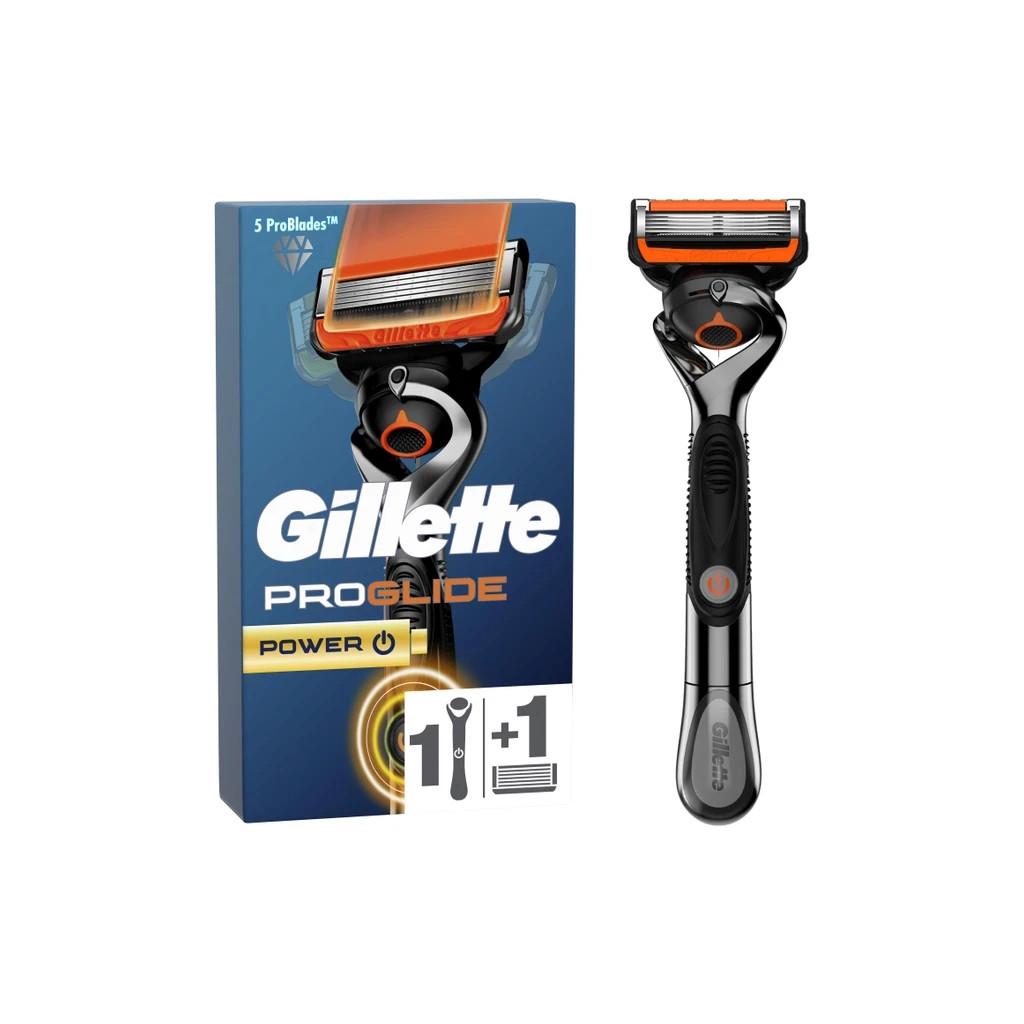 Бритва Gillette Fusion5 ProGlide Power з 1 змінним картриджем (7702018390786) - изображение 1