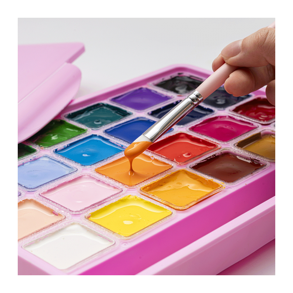 Гуашеві фарби HIMI Jelly Cup 24 кольори по 30мл, рожевий пл (6974712453642) - picture 6