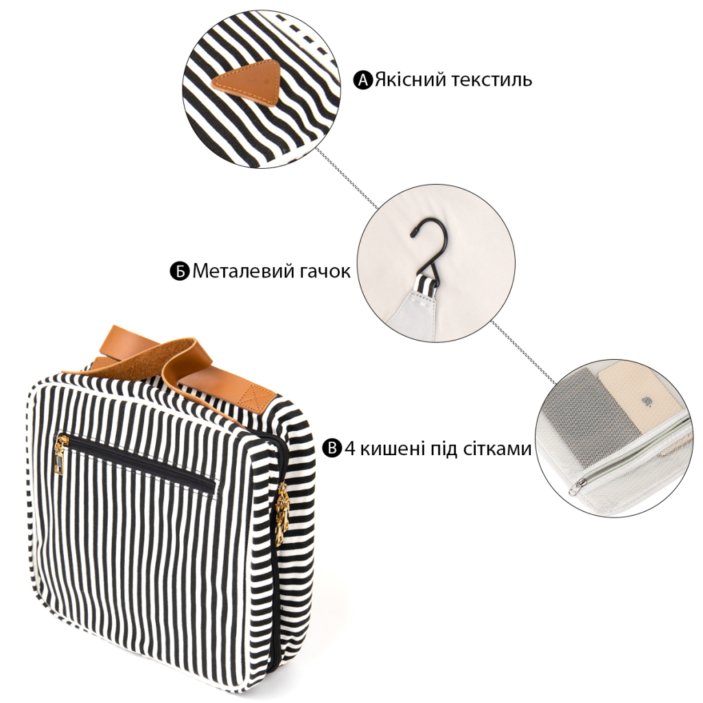 Несесер Vintage Текстильна Біла (20652) - зображення 5