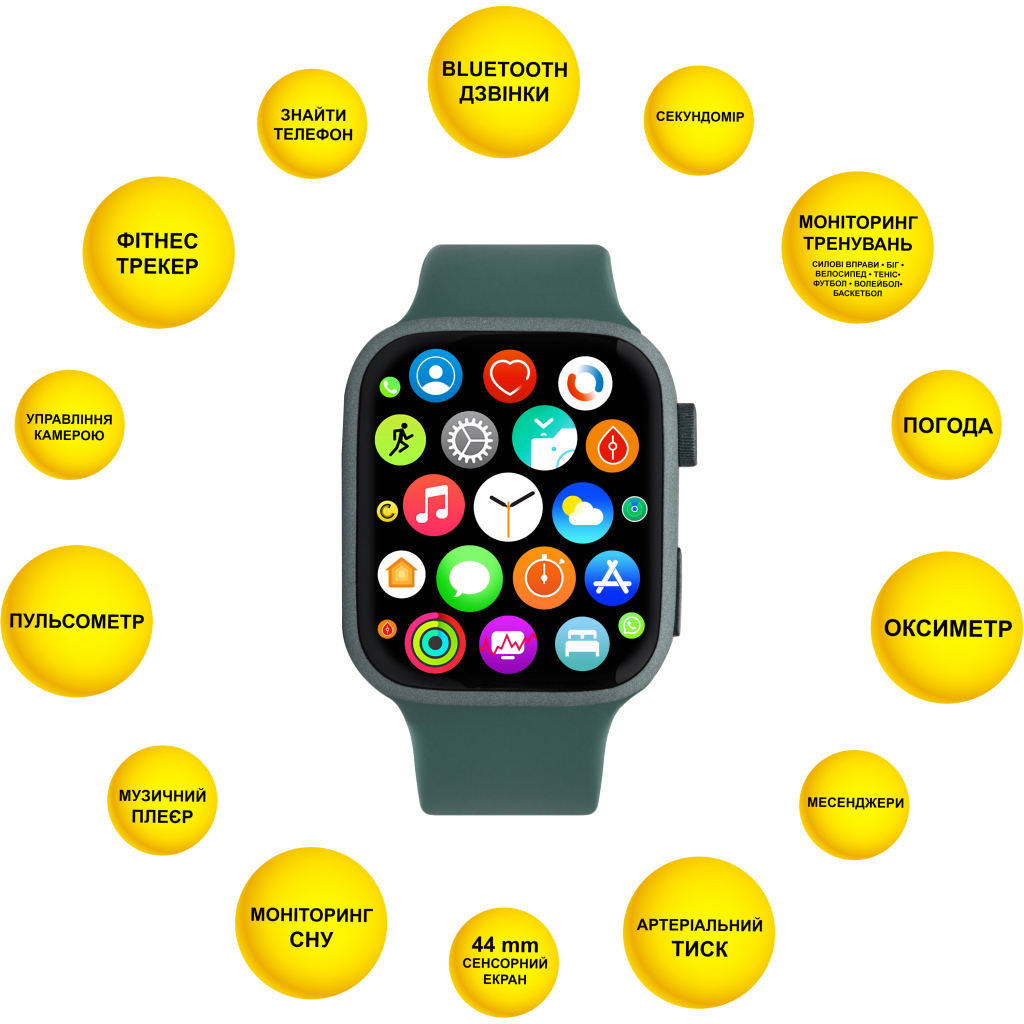 Смарт-годинник AURA X1 Pro 44mm Green (SWAX144G) - зображення 4