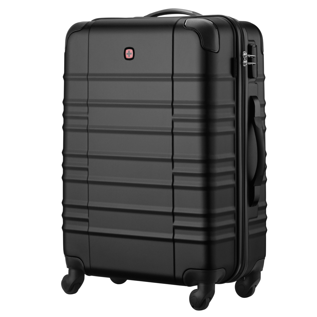 Валіза Wenger Amplar, середня, пластик, 4 колеса, чорна (653146) - зображення 2