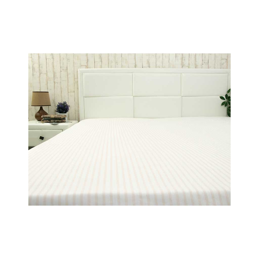 Простирадло Руно бязь Бежева смужка 175х215 см (73.114Б_Бежева смужка) - зображення 1