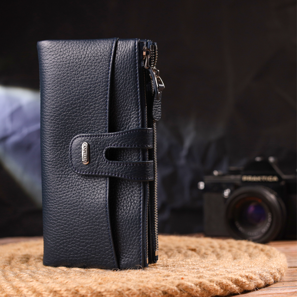 Гаманець Canpellini З натуральної шкіри Синій (21635) - зображення 8