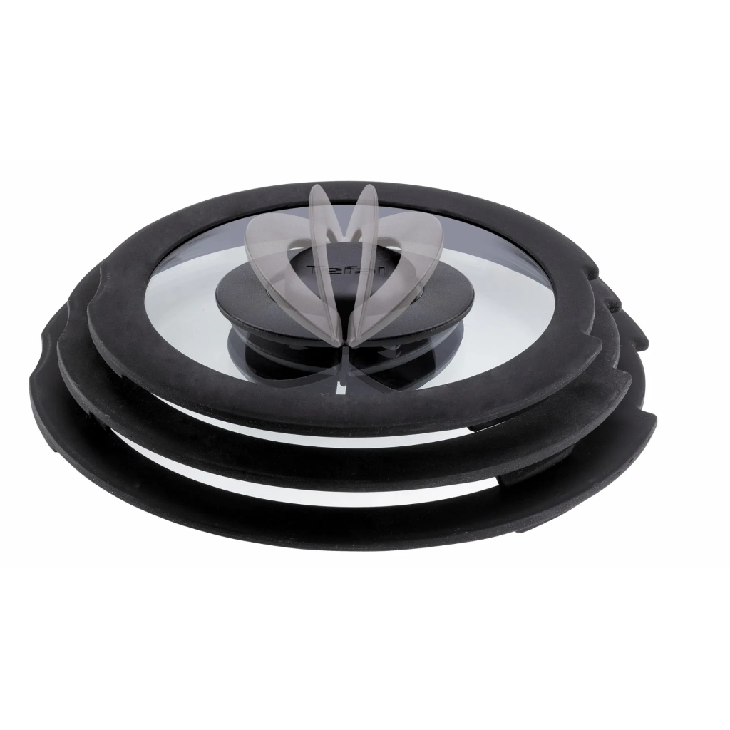 Кришка для посуду Tefal Ingenio 28см, скло, силікон, прозоро-чорний (L9846753) - зображення 2
