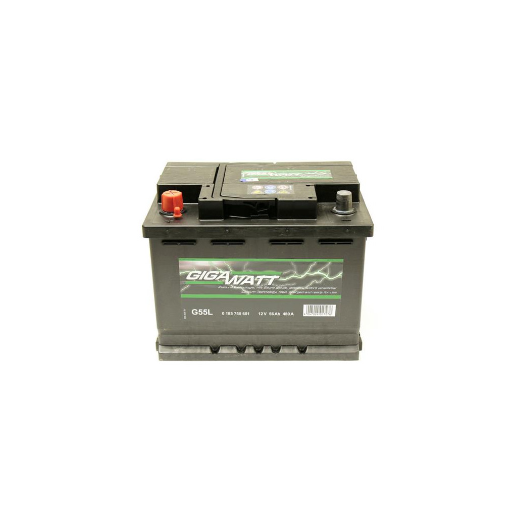 Акумулятор автомобільний GigaWatt 56А (0185755601) - зображення 1