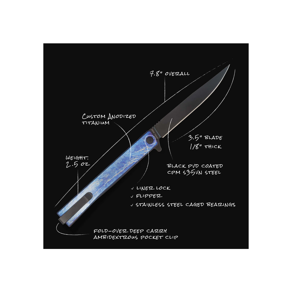 Ніж Ocaso Solstice, Anodized titanium, Black (10DBB) - зображення 8