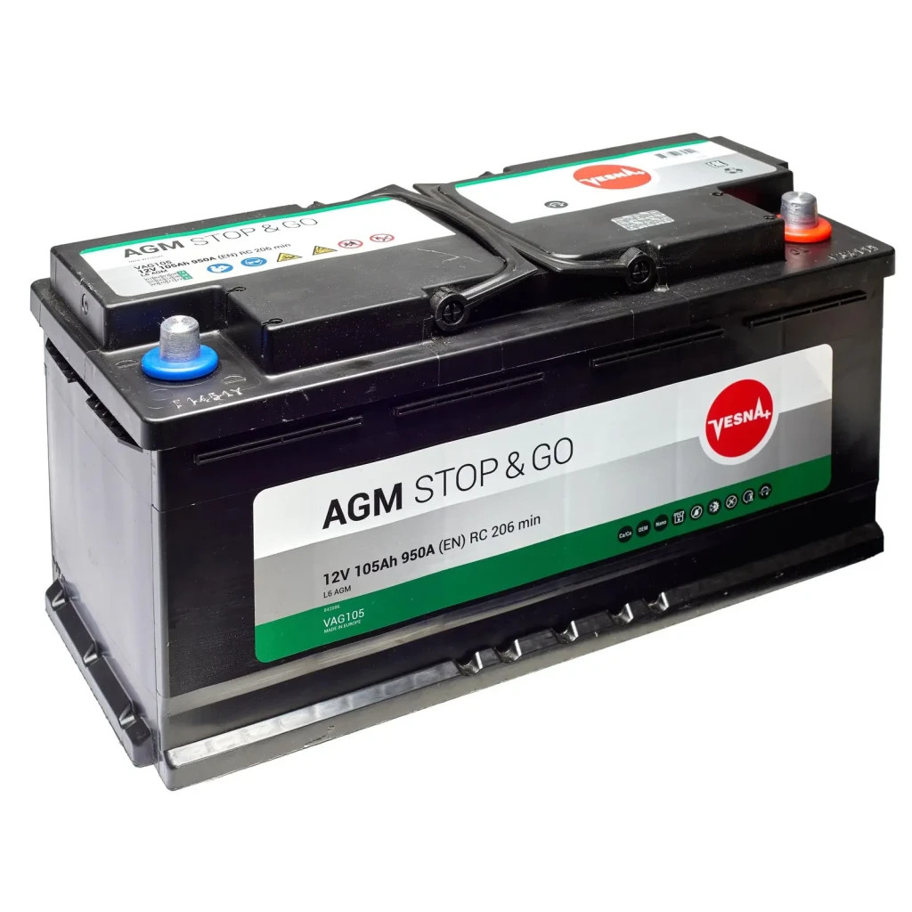 Акумулятор автомобільний Vesna 105 Ah/12V AGM (314 105S) - зображення 2