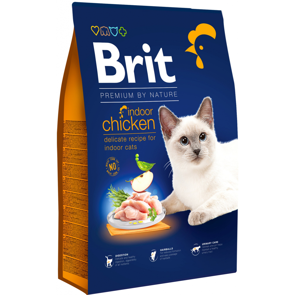 Сухий корм для кішок Brit Premium by Nature Cat Indoor 8 кг (8595602553228) - зображення 1