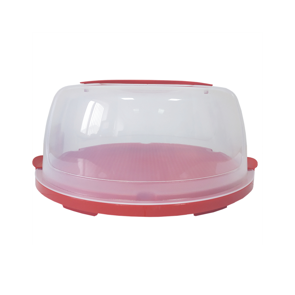 Тортівниця Irak Plastik кругла 28,5 см Червона (6415) - зображення 1