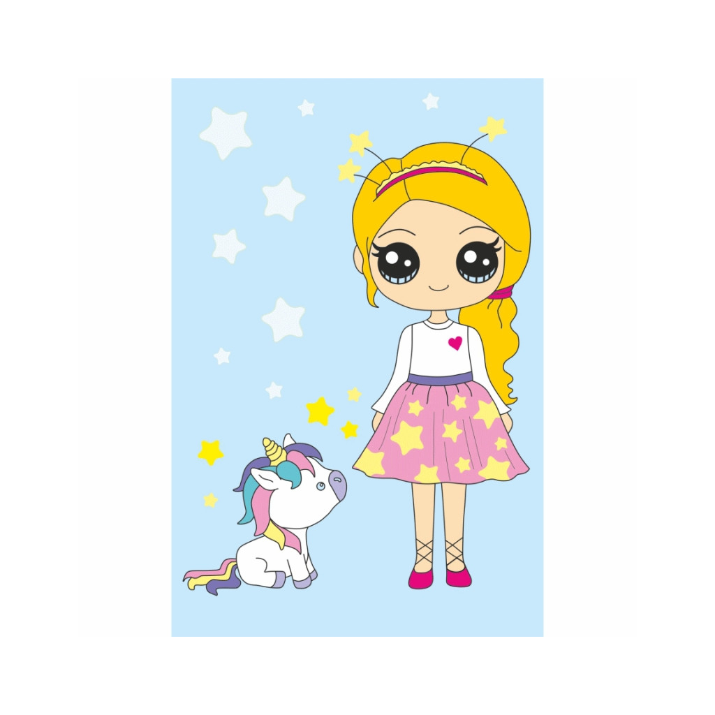 Картина по номерам Rosa KIDS Зіркова дівчинка 20х30 см (4823098518174) - зображення 1