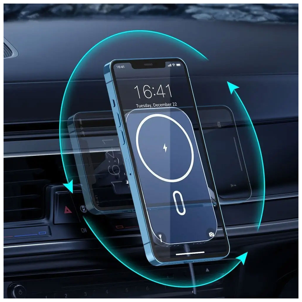 Зарядний пристрій Choetech QI 15W compatible MagSafe (T200-F-201BK) - зображення 7