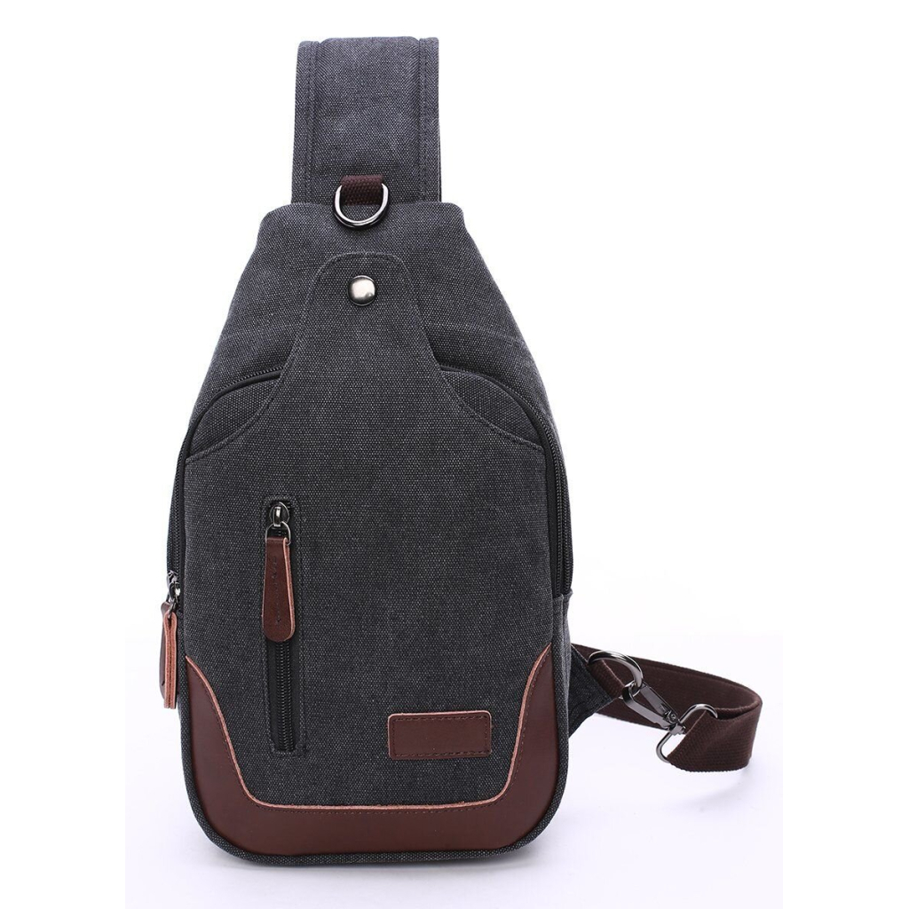 Сумка Vintage Через плече текстильна Чорна (20077) - зображення 2