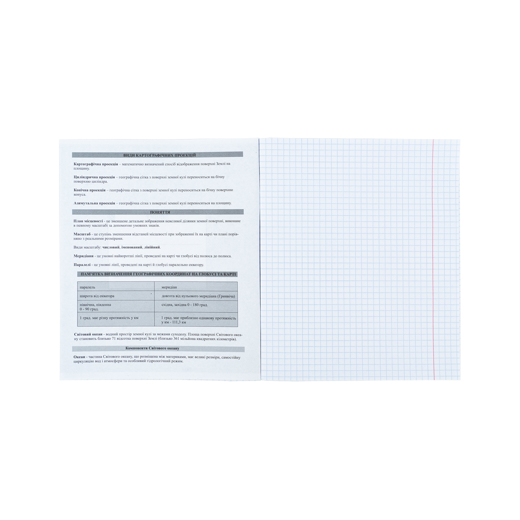 Зошит Kite предметний Letters 48 аркушів, географія клітинка (K24-240-5) - зображення 3