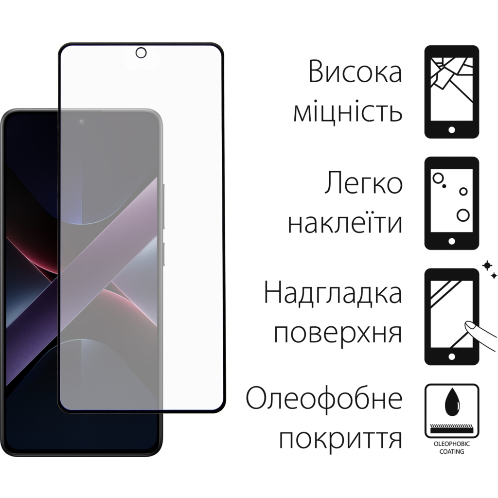 Скло захисне Dengos 2psc Kit Poco X7 Pro (DG-TG2P-71) - зображення 2