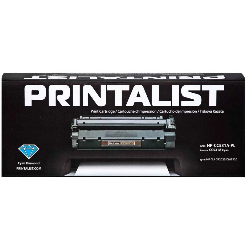 Картридж Printalist HP CLJ CP2025/CM2320, CC531A Cyan (HP-CC531A-PL) - зображення 1